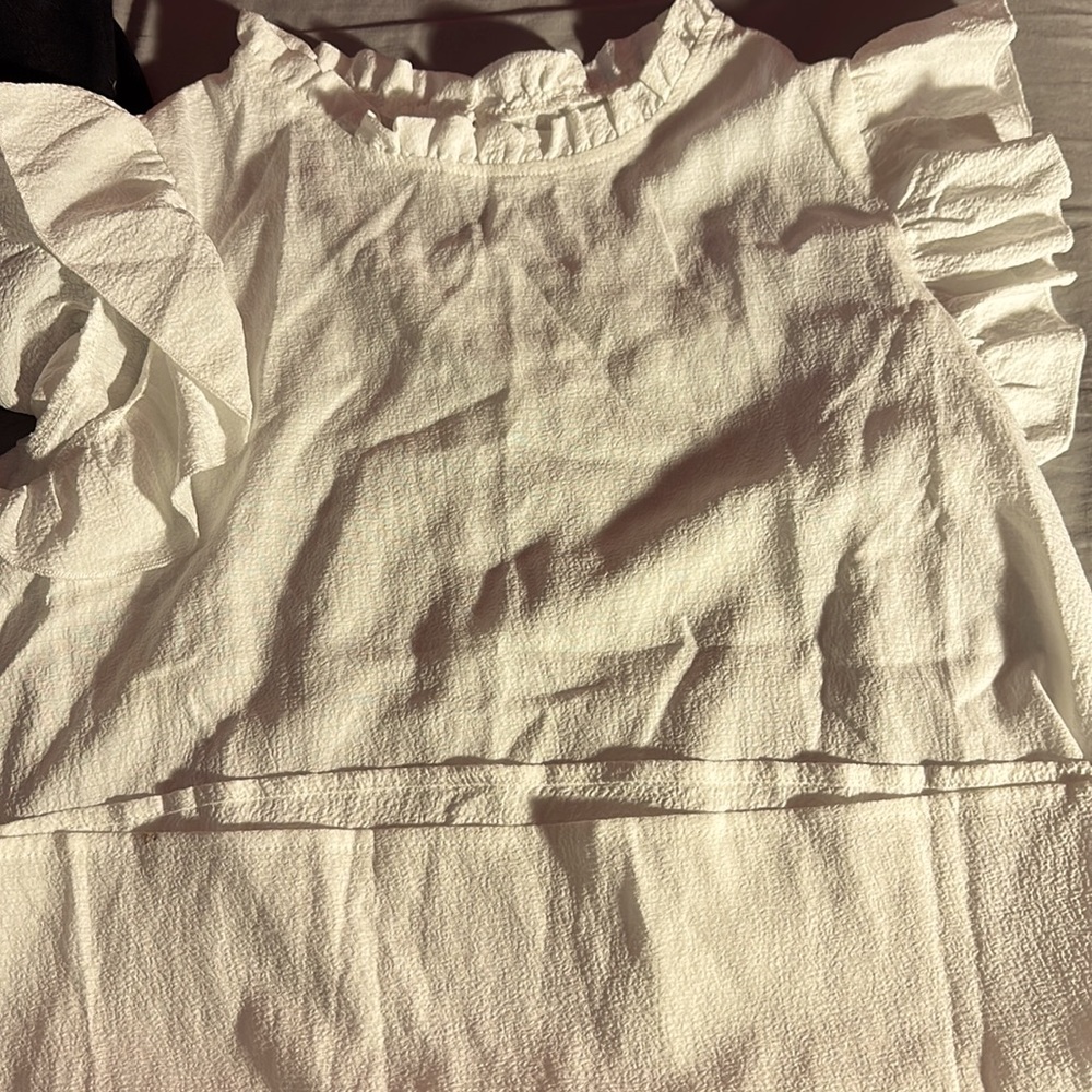 White Ruffed Blouse - Picture 2 of 4